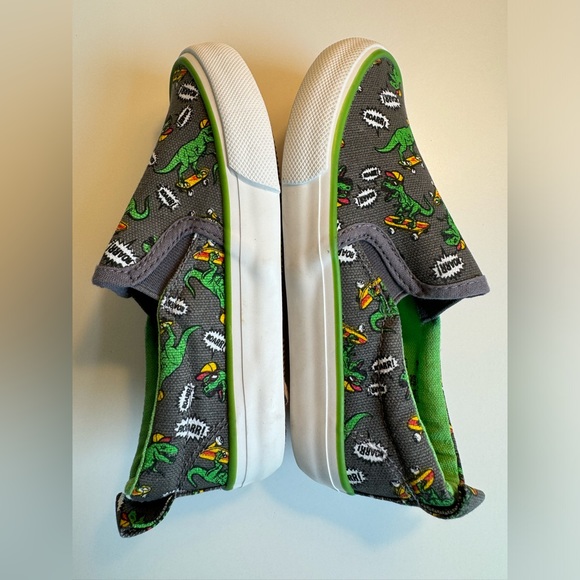 Lily & Dan Boys' Memory Foam Canvas Shoes Dinosaur Print 🦖 (Gift with Purchase) - Picture 6 of 9